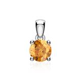 14 Carat White Gold Necklace With Citrine