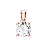 Ladies' necklace in 585 rose gold with diamond