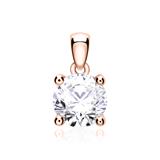 14K Rose Gold Necklace With Diamond Pendant