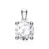 585 White Gold Ladies Necklace With Diamond