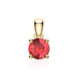 Necklace In 14 Carat Gold With Ruby Pendant