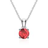 14 Carat White Gold Necklace With Ruby