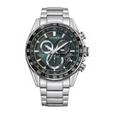 Gents Radio Controlled Watch Chronograph With Eco-Drive, Stainless Steel