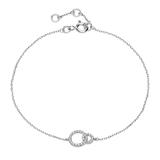 Bracelet Circles In 14ct White Gold With Diamonds