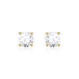 Ladies Earstuds In 14ct Gold With Diamonds