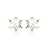Ladies Earstuds In 14ct Gold With Diamonds
