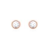 Studs For Ladies In 14ct Rose Gold With Diamonds