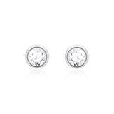 14ct White Gold Stud Earrings For Ladies With Diamonds