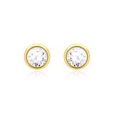 Stud Earrings In 14ct Gold For Ladies With Diamonds