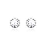 Brilliant Stud Earrings For Ladies In 14ct White Gold