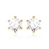 14ct Gold Stud Earrings For Ladies With Diamonds