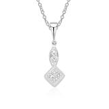 Necklace In 14ct White Gold With Diamonds
