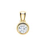 Pendant In 14ct Gold With Diamond