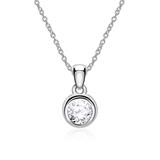 Ladies Necklace In 14ct White Gold With Diamond