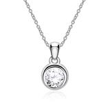 Necklace For Ladies In 14ct White Gold With Diamond