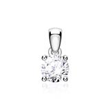 Pendant For Ladies In 14ct White Gold With Diamond