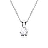 Necklace And Pendant In 585 White Gold With Diamond