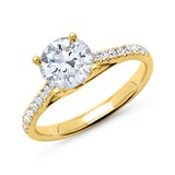14ct Gold Ladies Ring With Diamonds