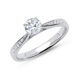 Ring 18ct White Gold With Diamonds