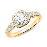 585er Gold Ring mit Diamanten