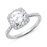 Halo Ring 14ct White Gold With Diamonds
