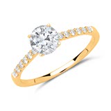 Engagement Ring 18ct Gold With Diamonds