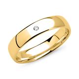 14K Gold Ring For Ladies With Diamond, Engravable