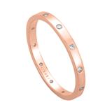 Ladies' Ring In Rose Gold-Plated Sterling Silver, Cubic Zirconia