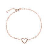 Ladies Heart Bracelet In 585 Rose Gold