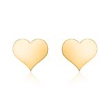 Ladies earrings hearts 14K gold, engravable