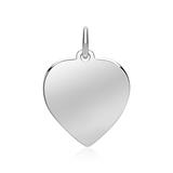 Engravable Heart Pendant In 8ct White Gold