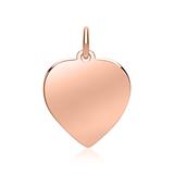 Engraving Heart Pendant In 8ct Rose Gold