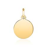 Engravable Pendant In 14K Gold, Round