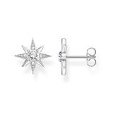 Star Stud Earrings in Sterling Silver with Zirconia