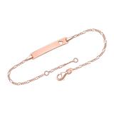 Bracelet In 9ct Rose Gold With Engravable Heart