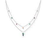 Necklace Colored Stones For Ladies From 925 Silver