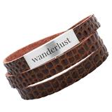Leather Strap Engravable Brown-Natural