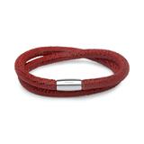 Double Breasted Leather Strap For Clip-Charms Red