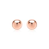 Ball Stud Earrings In Rose Gold-Plated Sterling Silver