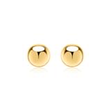 Gold Plated 925 Silver Ball Stud Earrings