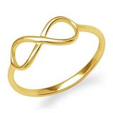 Ring Infinity Symbol Sterling Silver Gold Plated