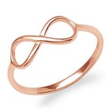 Ring Infinity Symbol Silver Rose Gold Plated