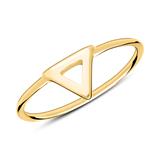 Gold-Plated 925 Silver Ring Triangle