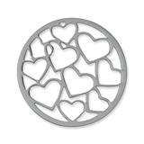 Coin Stainless Steel Hearts Silver