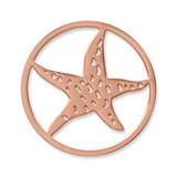 Coin Stainless Steel Starfish Pink Gold