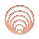 Coin Stainless Steel Semicircles Pink Gold