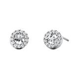 Earstuds for ladies in sterling silver with zirconia