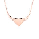 Rose Gold Plated Stainless Steel Chain Winged Heart