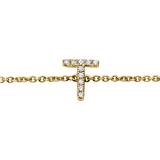 14ct. Gold Bracelet With Diamonds, 4 Letters