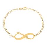 Bracelet Infinity Sterling Silver Gold Plated